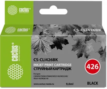 Картридж струйный Cactus CS-CLI426BK черный для Canon MG5140 5240 6140 8140 MX884 (8,2ml)